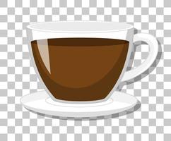 A cup of coffee isolated on transparent background vector