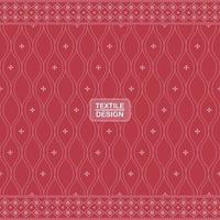 Red seamless traditional textile bandhani sari border pattern vector