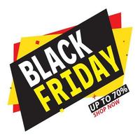 Black Friday geometric sale poster vector