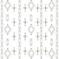 Aztec ethnic tribal seamless pattern with geometric shapes vector