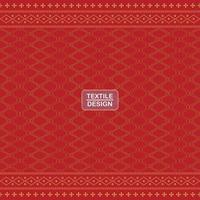 Seamless red geometric motif ulos batak pattern vector