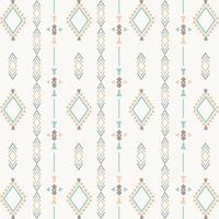 Aztec ethnic tribal seamless pattern with geometric shapes vector