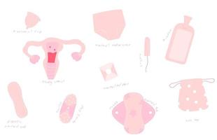 Menstruation Kit Set vector