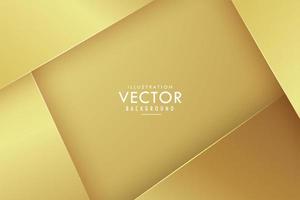 Gold luxury overlapping layers background vector