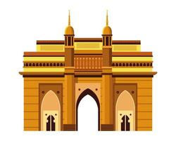 Indian national building and monument icon vector