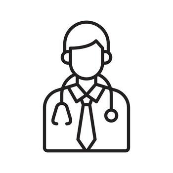 icono de doctor masculino vector