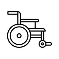 icono de silla de ruedas manual vector