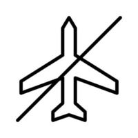 icono de modo avión apagado vector