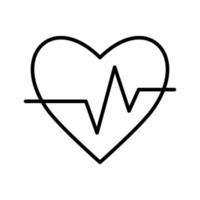 Heartbeat Outline Icon vector