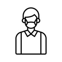 Surgeon with Mask Icon vector