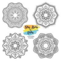 Mandala round floral ornaments vector