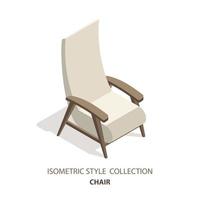 Isometric style 3D armchair vector