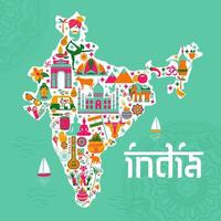 Traditional symbols, in the form of a map of India 1518097 Vector Art at Vecteezy Traditional symbols, in the form of a map of India 1518097 Vector Art at Vecteezy