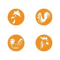 Rooster icon Set vector