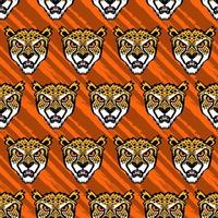 Cheetah Head Pattern vector