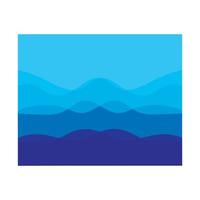 Blue Dynamic wave color background vector