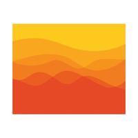 Orange Dynamic wave color background vector