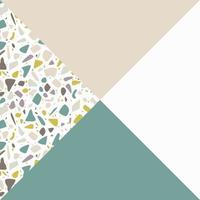 Terrazzo pattern design with hand drawn rocks vector