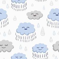 Rain seamless pattern. vector