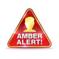 Amber Alert Warning Icon vector