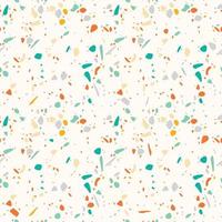 Terrazzo seamless pattern design with hand drawn rocks. vector