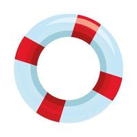 Cartoon lifebuoy flat icon vector