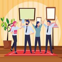 Businesspeople and co-working concept vector