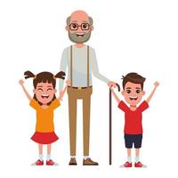 personajes familiares de dibujos animados vector