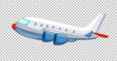 Airplane cartoon style on transparent background vector