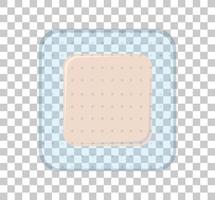 Medical plaster isolated on transparent background vector