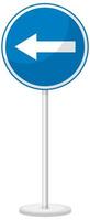 Blue traffic sign on white background vector