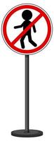 Red traffic sign on white background vector