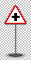 Red traffic sign on transparent background vector