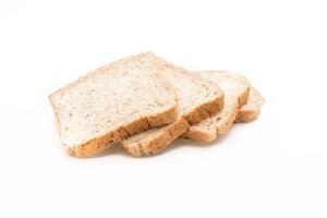 Bread slices on white background photo