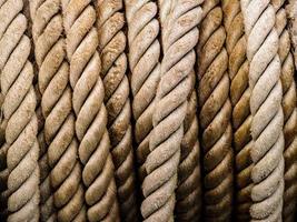 Rows of brown rope photo