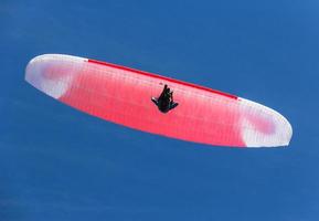 Nueva Gales del Sur, Australia, 2020 - Mirando hacia arriba a la persona parasailing foto