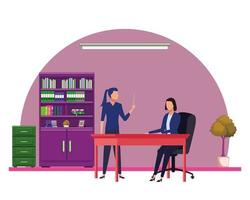 Business people working together vector