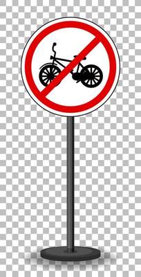 Red no bicycle traffic sign