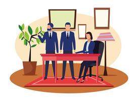 Business people working together vector