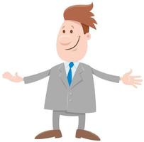 Funny man or businessman cartoon comic character vector