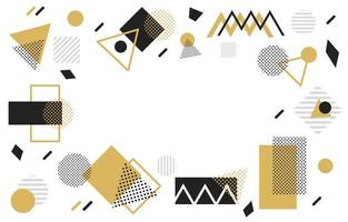 Golden and Black Geometric Background vector