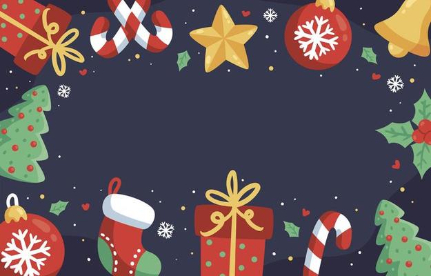 Colorful Christmas Element Background