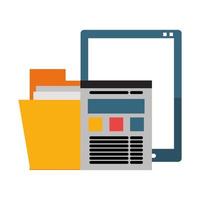 Office and business technology concept vector