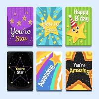 Fun Sprinkle Star Greeting Card vector