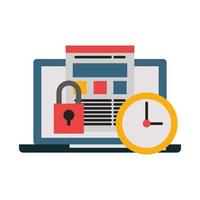 Business and security system concept vector