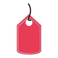 Shopping red tag isolated icon vector