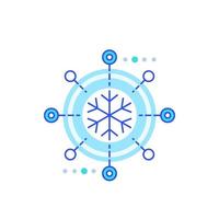 Cooling, freezing icon on white vector