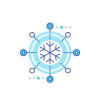 Cooling, freezing icon on white vector