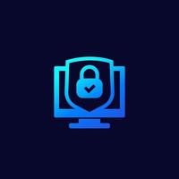 Data protection and privacy icon vector