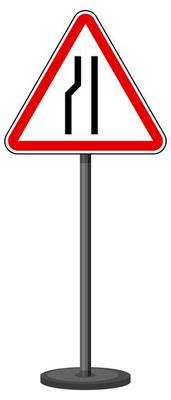 Red traffic sign on white background